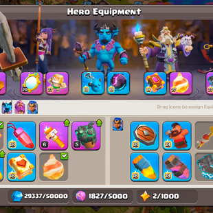 BEST OFFER TH 18 MAX | 4 HERO MAX | 7 EPIC MAX ALMOST | TOTAL 14 EPIC | DEFENCE MAX | NC FREE  | GP ACTIVE | 10 HER SKIN - Image 8
