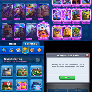 KT 15 | 70 EXP | 24 Evolution | 2 Level 16 , 53 Level 15 , 64 Level 14 Cards | 133 Emotes | Namechange Free 15 Towerskin - Image 5