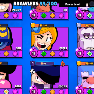BEST DEAL | 58K TROPHY - 300X SKINS | 100/99 BRAWLER | 63X MAX | 41X HYPER | 118-GEMS - Image 6