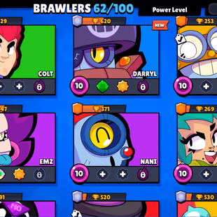 62 brawler | 23000 Trophy | 6 Max Brawler | 3 Haypercharge | 95 skin | 1 prestige| 23k trophy  - Image 6