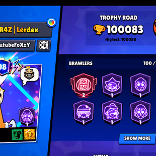 PRESTIGE-METEORIC 🎄 100K TROPHY - 480X SKINS 🎄 100/100 BRAWLER | ALL MAX/ALL HYPER | TONS OF RARE SKINS | 887X PIN'S - Image 3