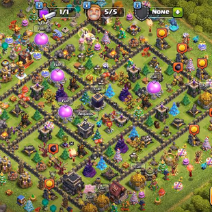 Rarest Th9//4334 Warstar//Spam Obstacles//169 Xp level//1700 Cwl medels//10 Hero skin//BH 8 Max - Image 1