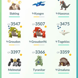 10 SHINY LEGENDARY [] LEVEL 55 [] 158 LEGENDARY [] 146 SHINY [] SHINY COSTUME SNORLAX [] BG TOXTRICITY [] 1100 POKE - Image 5