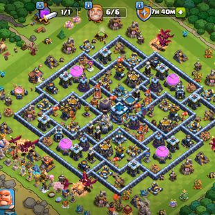 TH 13 PURE MAX | XP 145 | 75-75-50-50-25 | SKINS | 1.5K GEMS | NAME CHANGE AVAILABLE | FULLY ACCESS AND INSTANT DELIVERY - Image 1