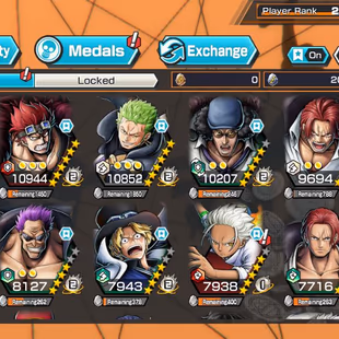 8 EX ACCOUNT GEAR 5 LUFFY + SHANKS + ZORO | 1 MAX EX | FRAGS READY | LOW RANK 22 | ANDROID GLOBAL - Image 2