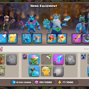 🔥EPIC EQUIPMENT SB-MAX!FB-MAX!GG-26!EB-26🔥XP 228!TH 18 NEAR MAX!HERO-80-105-72-80-55!VERY STRONG DEFENCE!GREAT TROOPS - Image 7