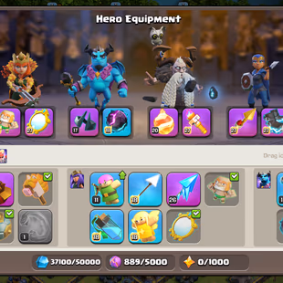 🔥TH 18 ALMOST MAX-XP 231-[ 7 EPIC EQUIPMENT MAX FA 26 FB 20-HERO MAX-DEFENSE MAX-NC FREE-665 MEDALS-BEST DEAL - Image 5