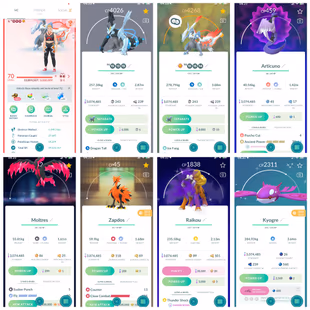 P 2.101 Level 70 fusion Kruyem Articuno Moltres Zapdos Raikou Kyogre 29 Shiny And Legendary 320 Shiny 228 Legendary 119  - Image 2
