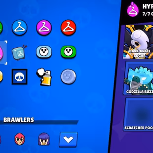 215 SKINS  89 BRAWLERS  24 HYPER CHARGE  29 MAX TOTAL  46361 TROPHIES  INSTANT DELIVERY  - Image 7