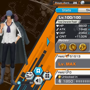 [4121][IOS+ANDROID] 6 EX - Light Luffy + Kuzan + Blue Kaido + Whitebeard + Akainu + Luffy Def , good Medal , support 145 - Image 5