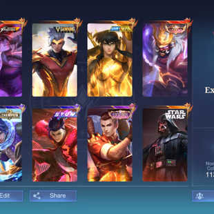 HYPER BASED PREMIUM ACCOUNT ||CHOU FULL SET || 1100 COA|| 720 DIAMOND|| LEGEND-1 | GRAND-10 | EXQUISITE 9|| SKINS 410||  - Image 2