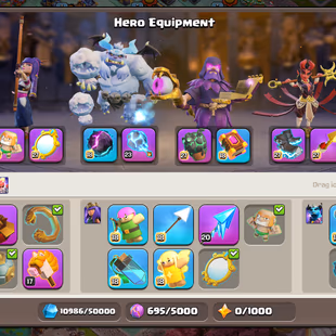 TH 18 FULLY MAX-NOTHING LEFT-XP 263-[ 9 EPIC EQUIPMENT MAX-ALL HERO MAX-COSMIC SCENERY-NC YES-WAR STARS 4484-BEST DEAL - Image 7
