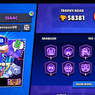 128-GEM | 58.4K TROPHY-310X SKINS | 101/100 BRAWLER | 45X MAX | 36X HYPER | 3v3 WINS | NC AVAILABLE | BEST DEAL - Image 3