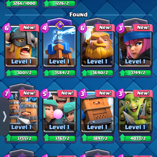 Value Starter ACC | KT LEVEL 11 (33) | 120 Cards | 2619081 Gold | 5281 Gems | Trophies: 6827 | 8 Evo | 14 Wild Shard | - Image 4