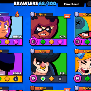 68 brawler | 22000 Trophy | 4 Max Brawler | 3 Haypercharge | 95 skin | 1 prestige| 22k trophy - Image 5