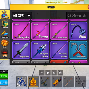 Lvl 2590 Blox Fruits Acc | 7 PERMS (Mammoth, Dough, Blizzard, Buddha, Magma) | Shark Anchor | Draco V3 | 23.7M Beli - Image 2
