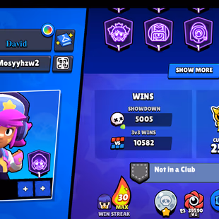 Trophy 75k [Legandary Hit]💎Brawler 100x💎Max 44x [] Hyper 38x [] Total Skin 355x [] Profile icones 491x [] Billing 7k - Image 5