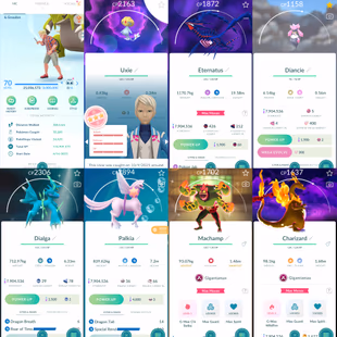 1892 Level 70 Eternatus Shiny GMax Machamp Shiny Dialga Roar of Time Shiny Palkia Origin Shiny: Kyurem, Tapu Koko - Image 1