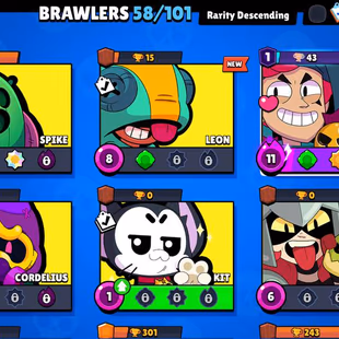 14k cups, 58 brawlers, 6 legendary brawlers, 7 11 strength, 7 hypers, 100 skins, description - Image 3