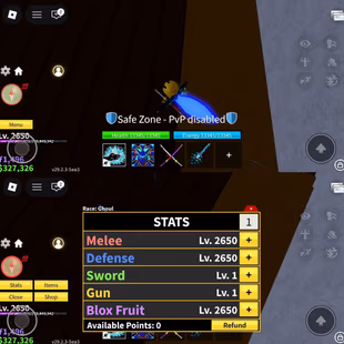 iOS/Android - Global - Level 2650 - Money 327K - Swords 25 - Guns 11 - Fruits 12 - Code988 - Image 5