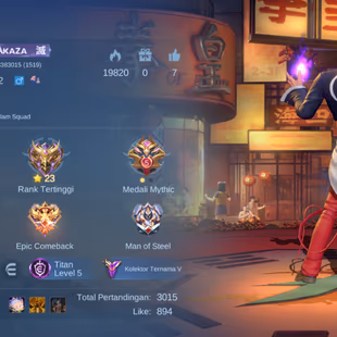 RC318|LV 42|HERO 77|SKIN 153|RENOWNED V|1 EMBLEM MAX|2 KOF (KARINA,CHOU|GRANGER PRIME|NATALIA COLLECTOR|2 LUCKYBOX (ZILO - Image 2