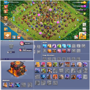 Th10 Full max -- Xp 242 -- 6 Epic equipment Max -- 35 Rear Statues -- 4800 gems available -- 828 war star -- Magic full- - Image 2