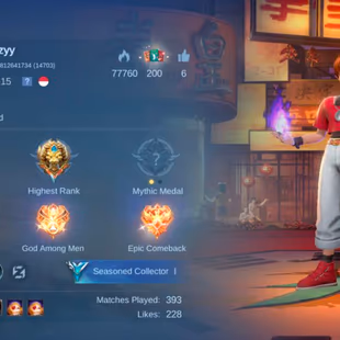 ML  706 KOF Karina dyrotth aurora LUCKYBOX estas Epic khuafra Saber Layla dragon Masha good win rate - Image 7
