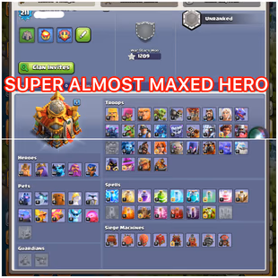 23] 🎯ALMOST MAXED TH16👹 25 EQUIPMENTS LOADED MANY OBSTACLES |  2511 GEMS LOADED  DEFENCES []  387 MEDALS AND - Image 3