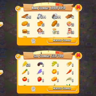 🔥6050 BARN STORAGE LEVEL 80🔥6000 BARN FILLED | SILO 533:2100 | 928 DIAMOND | 6.4 MILLON COINS | CHECK PHOTOS | INSTANT - Image 1