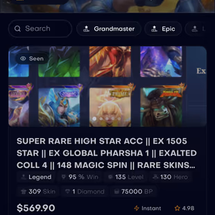 🔥RARE MLBB ACCOUNT🔥349 SKINS | EXALTED COLLECTOR III | MYTHIC GLORY 103 | LEGEND SKINS | AOT SKIN | 16K MATCHES - Image 6