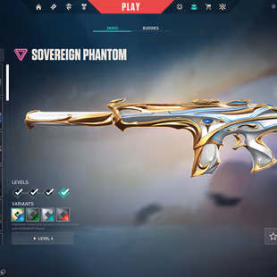 EU | 24 Skins | 2 Knives | RGX 11z Pro Karambit & Guardrail Hammer | Overdrive Vandal | Sovereign Phantom | 10K VP Spent - Image 6