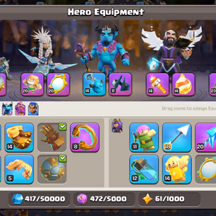 Th16 Almost Max Some Trops Left | Hero-95-95-70-45 | Equipment-13-Epic Almost Max | XP- 217 | NC-Yes | BEST-DEAL - Image 5