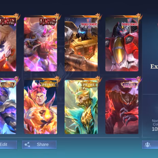 🔥555 profile set🔥 HYPER BASED PREMIUM ACCOUNT|| LEVEL 128|| EXALTED-3 || GRAND 8 | EXQUISITE 8 || SKINS 301 || ALL MAX - Image 2
