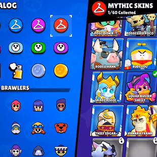 25k trophies, 71 brawlers, 9 legendary brawlers, 4 11 strength, 49 gems, 60 skins, description - Image 6