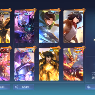 [IOS/ANDROID] CEL LVL 126 | 132 HEROES | 582 SKINS | MEGA 2 | COLLAB | 5 LEGEND INC GRANGER | 2 AOT LEVI MIKASA - HAYA  - Image 1