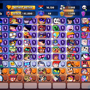 213 SKINS | 80.100 TROPHIES | 101 BRAWLERS | 17 HYPERCHARGE | 24 MAX | 68 PRESTIGE | 4 BUFFIES - Image 3