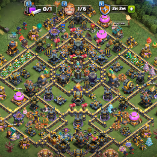 🔥TH 17 ALMOST MAX🔥XP 219-[ 4 EPIC EQUIPMENT MAX GG 20 FA 20-HERO 100-100-75-50-WAR ARENA-NC YES-WALLS DEFENSE MAX - Image 2