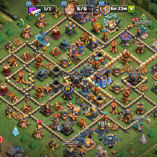 🔥58300 GEMS TH 18🔥XP 222-HERO 100-100-84-75-50-15-EPIC RS[MAX] FB 26 EB 20 GG 23 SB 20-WAR ARENA-335 MEDALS-NC YES - Image 1