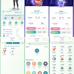 [G362] SUPER RARE APEX HO-OH SHADOW & APEX LUGIA SHADOW (TRADABLE) RARE I LEVEL 36 ACCOUNT I NAME CHANGE AVAILABLE - Image 1