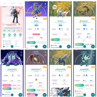 P 2.104 Level 71 Fusion Kyurem Zacian Rayquaza Regigigas Charizard Dialga Zamazeta Lunala  21 Shiny And Legendary 310 Sh - Image 1