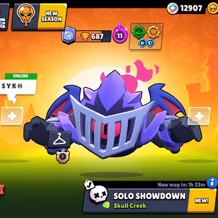 14k Trophies, 65 Brawlers, 4 Legendaries, 9 11 Strength, 3 Hyper, 12k Blings, 153 Gems, 90 Skins, Description - Image 2