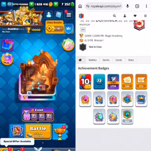 🔥[ 110 MAX CARDS ] 🔥XP 72 - KT 15 - ALL 121 CARDS [ 23 EVO ] 9 X LVL 16 - 36 X LVL 15 - 65 LVL 14 - 12000 TROPHY -A907 - Image 1