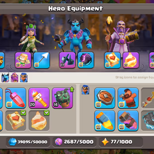 PREMIUM TH-18 NEAR MAX | 5X HEROES MAX | ALL 3 APPRENTICE MAXED | SPAM OBST | 7x EPIC MAX REST HIGH | NC 500 | WAR ARENA - Image 6