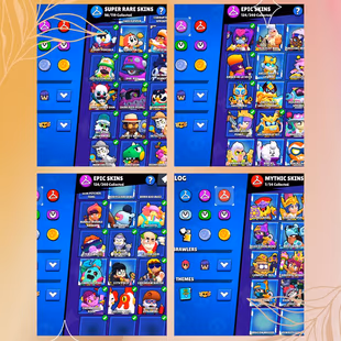 80K TROPHIE|85 MAXED|66 HYPERCHARGE|320 SKINS|11 BUFFIES|LEGENDRY RANK|BROTHER BO|CANOPIC 8-BIT|BUBBLE TROUBLE|400 ICON - Image 3