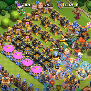 RR💥TH 18 [FULL MAX] DEFENCE💥HERO 105/105/88/80/55/16 | 8 EPIC ALMOST MAX 13 EPIC | DOUBLE STATUE OBSTACLE TREE | SKINS - Image 5