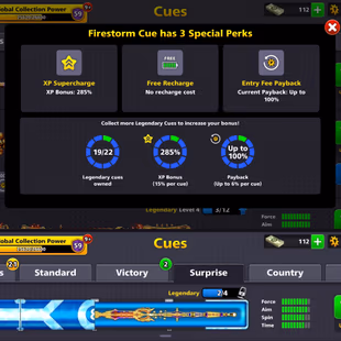 UNLIMITED PASSWORD CHANGE ACCOUNT | Level 191 | 3.2B Coins | 19 Leg Cues | 6 Cues MAX | Login Miniclip | Fresh Account - Image 4