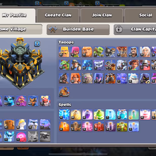 37 EQUIPMENT 💎 TOWNHALL 17 💎 92-95-67-70-42-2 HEROES [] 233 XP [] 1800 WWS [] 600 GEMS [] BH 10 [] CHEAP [] AVAILABLE - Image 4