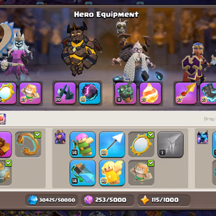 Th18 Almost max [Cosmic Secnry] | Hero-100-105-78-50 | Equipment-10-Epic Almost Max | XP-250 | Defence Wall Almost Max | - Image 5