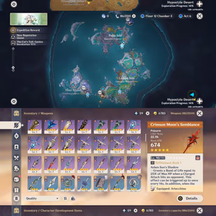 All Platform - NA (USA) - AR58 - 64 Charcter 19 5'Star - 8 Weapons 5'Star - Aino C6,Sucrose C6,Bennett C4,Xiangling C6,F - Image 2