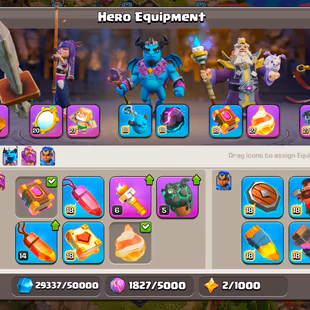 BEST OFFER TH 18 MAX | 4 HERO MAX | 7 EPIC MAX ALMOST | TOTAL 14 EPIC | DEFENCE MAX | NC FREE  | GP ACTIVE | 10 HER SKIN - Image 7